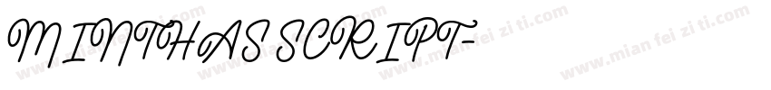 MINTHAS SCRIPT字体转换